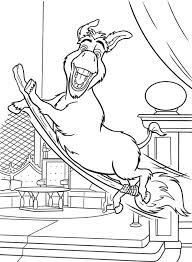 Online coloring book: Coloring book flying donkey from Shrek